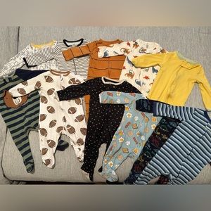 3-6 months footed onsies